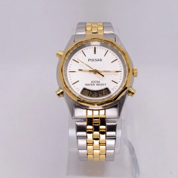 Pulsar Seiko Vintage V071-X015 Analog Digital Mens Dress Watch - Picture 2 of 7